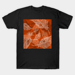 feather pattern T-Shirt